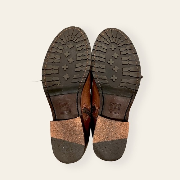 Frye Melissa Tall Classic Brown Leather Lace Up Knee High Equestrian Riding Boot - Picture 12 of 14